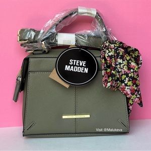 Steve Madden Breese Crossbody Bag Color Olive Green Faux Leather New with tags